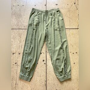 💚2822. UMGEE Green Linen Jogger Pants